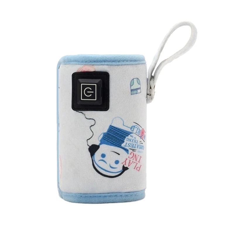Portable USB Baby Bottle Warmer Travel Milk Warmer Infant Feeding Bottle Heated Cover Insulation Thermostat Heater Dropshipping