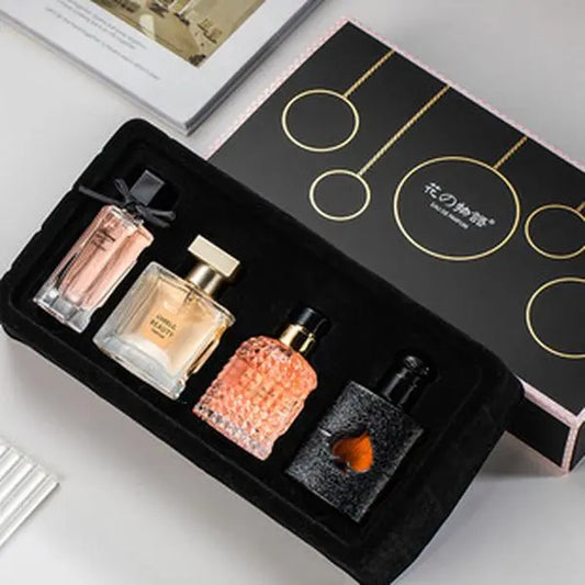 Floralverse Perfume Gift Box: a Fresh, Long-Lasting, and Delicate Floral Fragrance Collection 4-Piece
