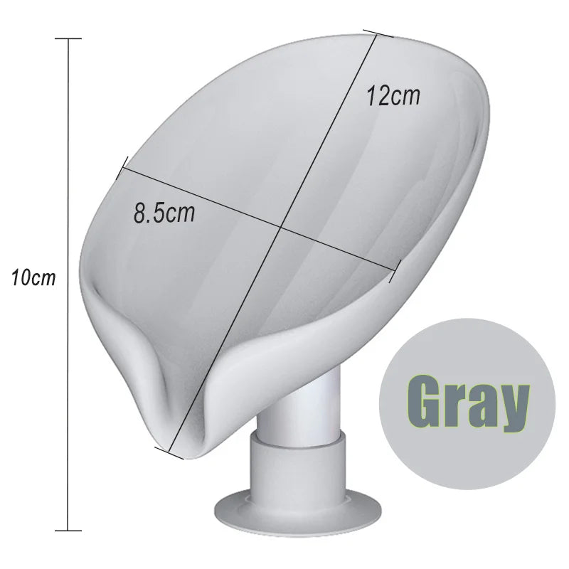 Leaf Shape Soap Box Drain Soap Holder Bathroom Accessories Suction Cup Soap Dish Tray Soap Dish for Bathroom Soap Container