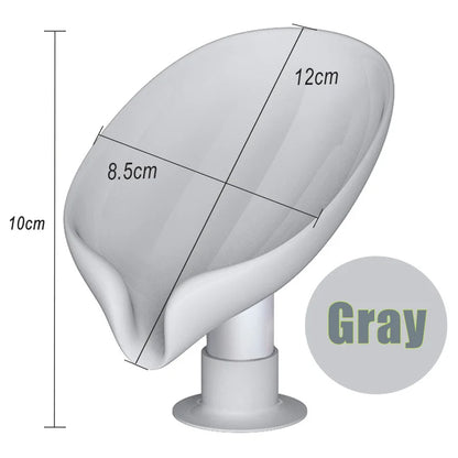 Leaf Shape Soap Box Drain Soap Holder Bathroom Accessories Suction Cup Soap Dish Tray Soap Dish for Bathroom Soap Container