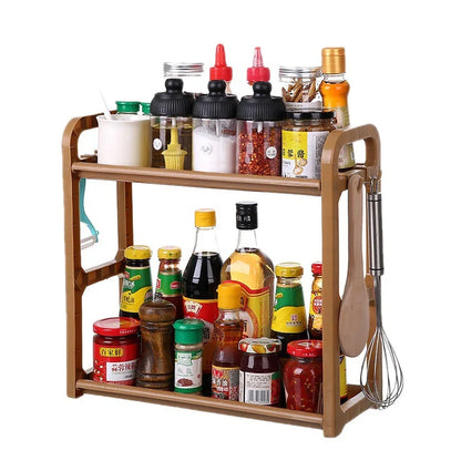2 Layers Table Plastic Chopsticks Shelf Kitchen Bowl Rack Draining Dish Storage Household Dishes Seasoning Organizer Dish Rack