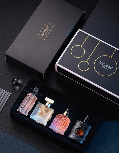 Floralverse Perfume Gift Box: a Fresh, Long-Lasting, and Delicate Floral Fragrance Collection 4-Piece