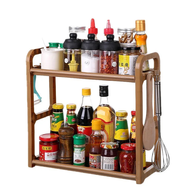 2 Layers Table Plastic Chopsticks Shelf Kitchen Bowl Rack Draining Dish Storage Household Dishes Seasoning Organizer Dish Rack